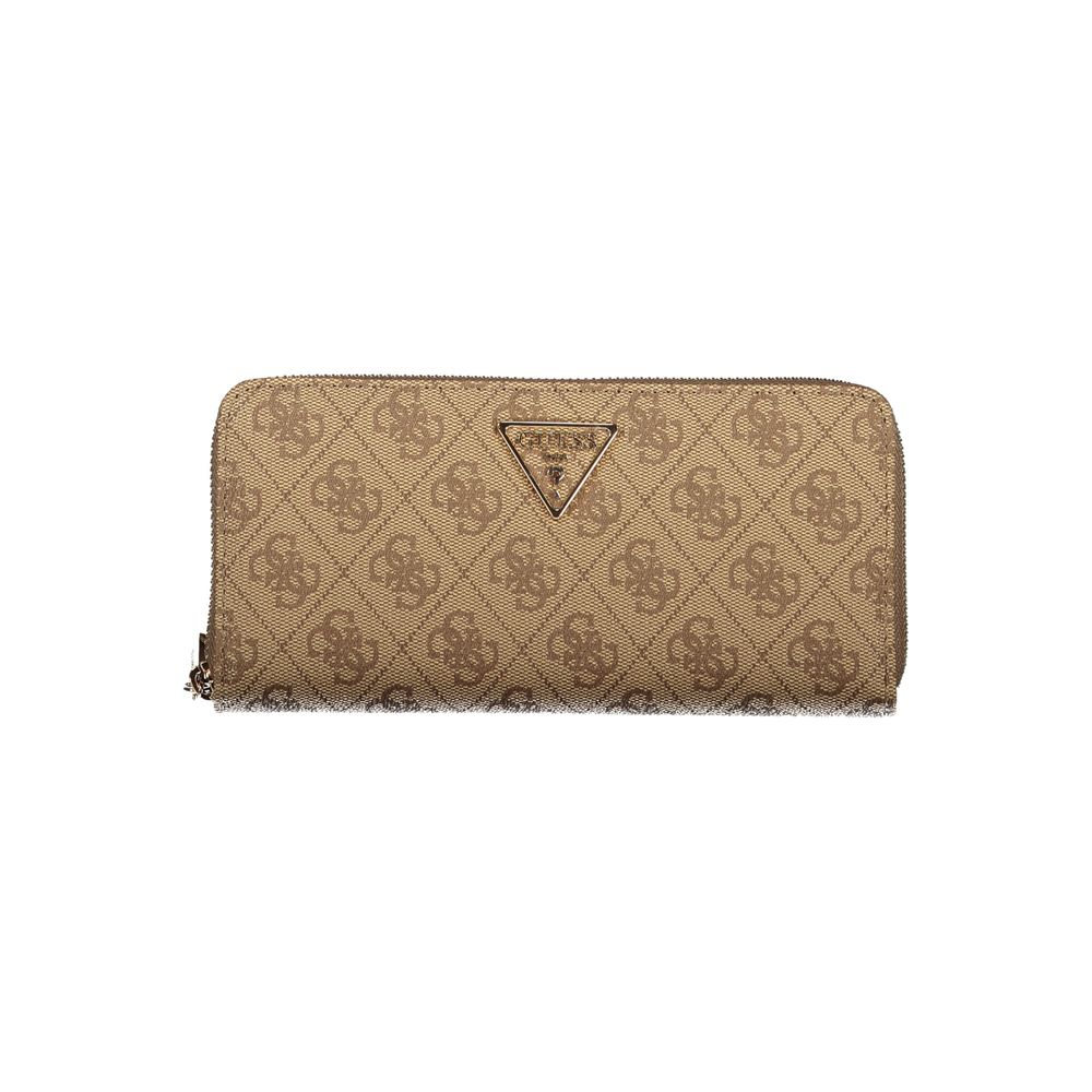 Portefeuille Guess Jeans Beige Polyuréthane Femme