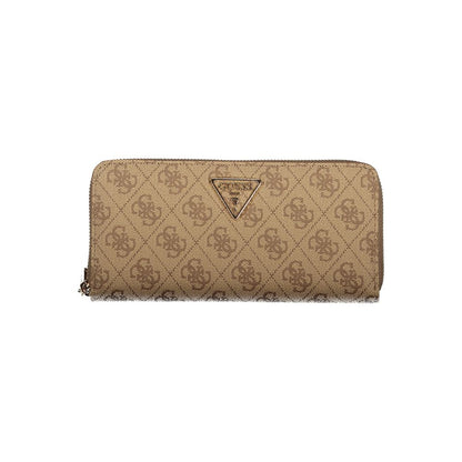 Portefeuille Guess Jeans Beige Polyuréthane Femme