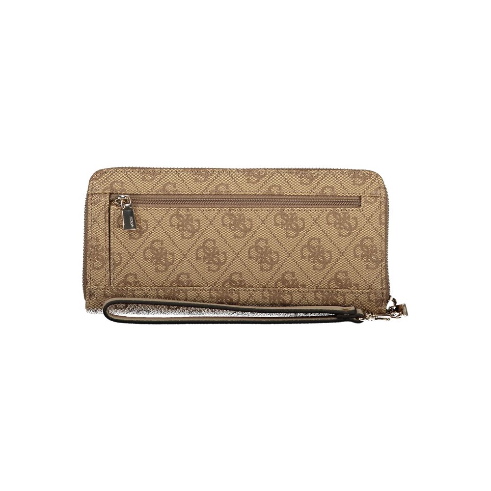 Portefeuille Guess Jeans Beige Polyuréthane Femme