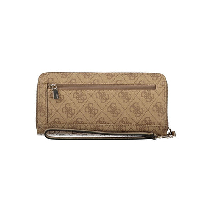 Portefeuille Guess Jeans Beige Polyuréthane Femme