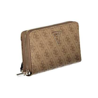 Portefeuille Guess Jeans Beige Polyuréthane Femme