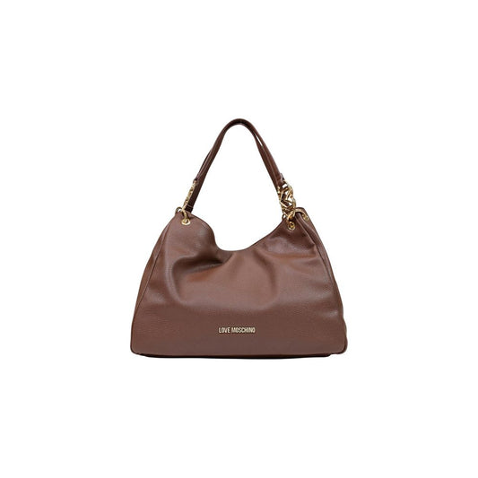 Bolso de mano Love Moschino marrón de polietileno