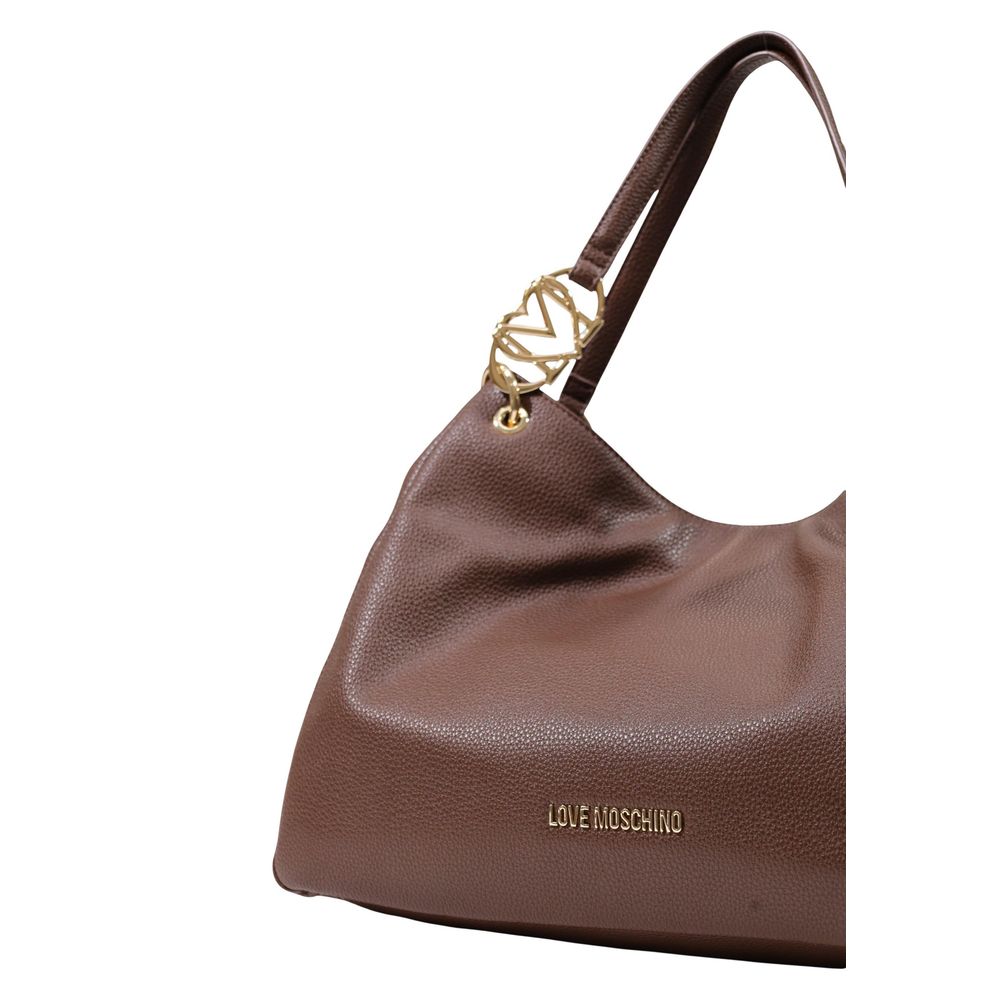 Bolso de mano Love Moschino marrón de polietileno