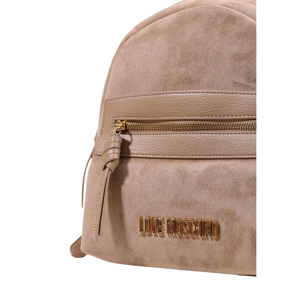 Mochila Love Moschino de Poliéster Beige