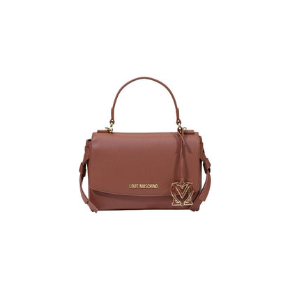Bolso de mano Love Moschino marrón de polietileno