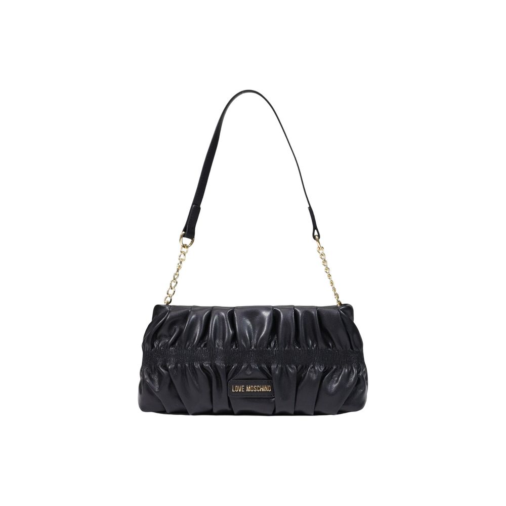 Bolso De Mano Negro Polietileno Love Moschino Coleccion Fw26