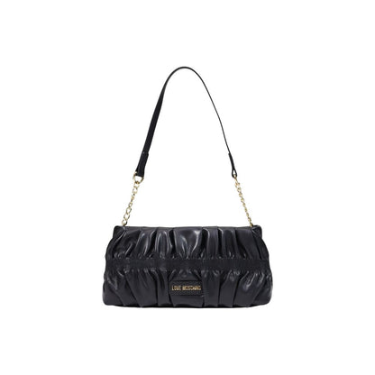 Bolso De Mano Negro Polietileno Love Moschino Coleccion Fw26