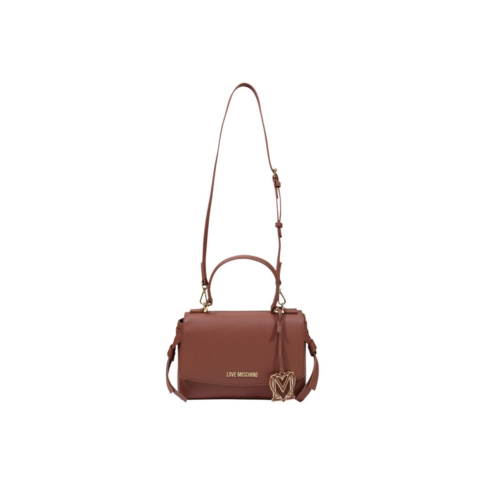 Bolso de mano Love Moschino marrón de polietileno