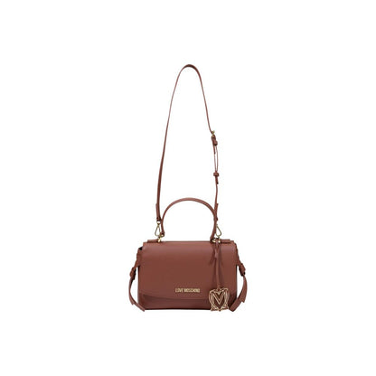 Bolso de mano Love Moschino marrón de polietileno