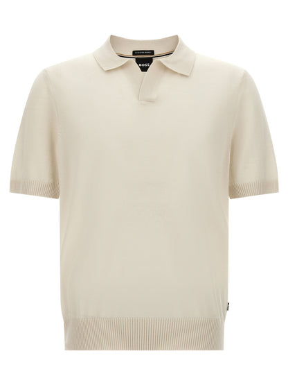 Polo Hugo Boss de lana virgen blanco