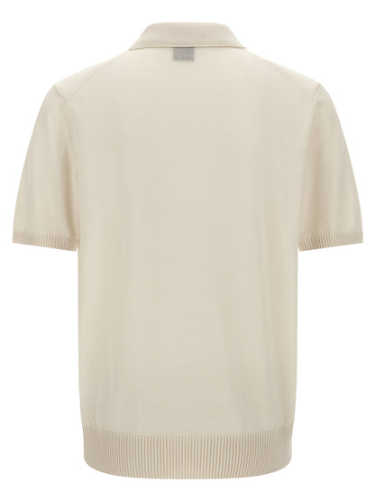 Polo Hugo Boss de lana virgen blanco