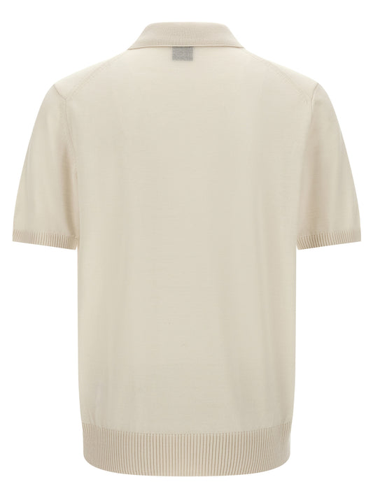 Polo Hugo Boss de lana virgen blanco