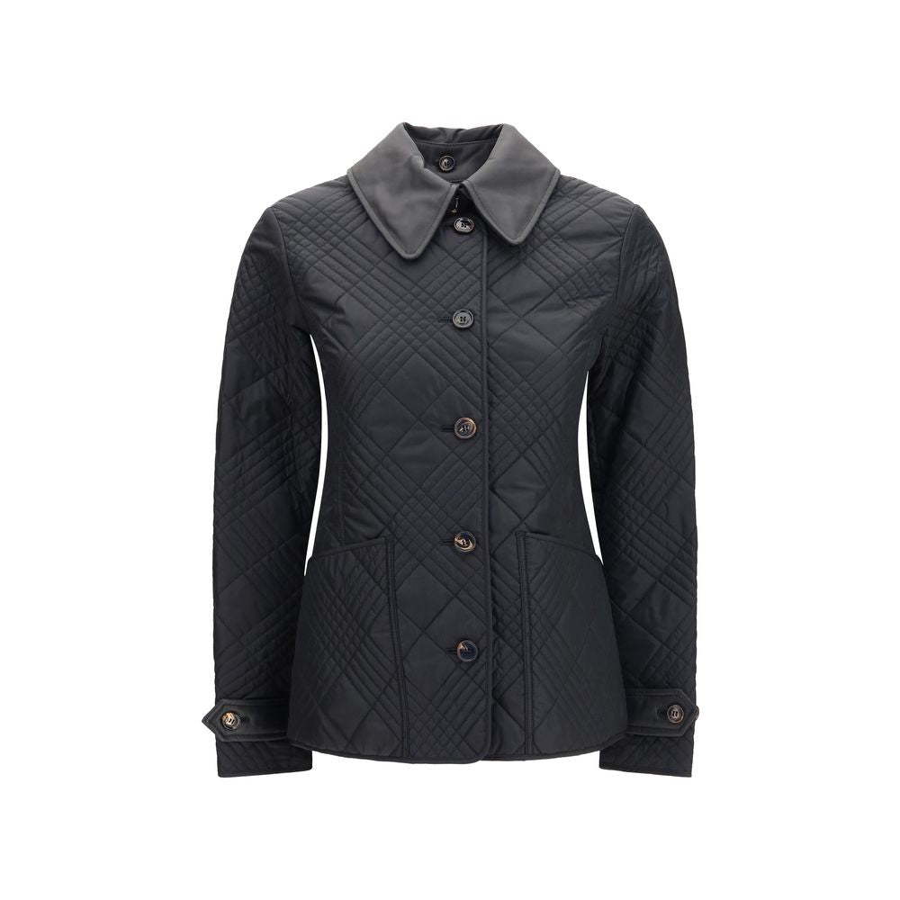 Burberry Chaqueta De Largo Completo Poliamida Negra Fernleigh