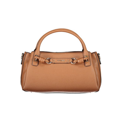 Sac Guess Jeans marron en polyuréthane pour femme avec bandoulière réglable