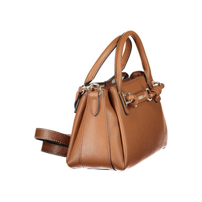 Sac Guess Jeans marron en polyuréthane pour femme avec bandoulière réglable