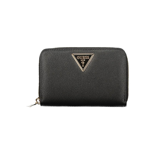 Portefeuille Guess Jeans noir en polyuréthane pour femme