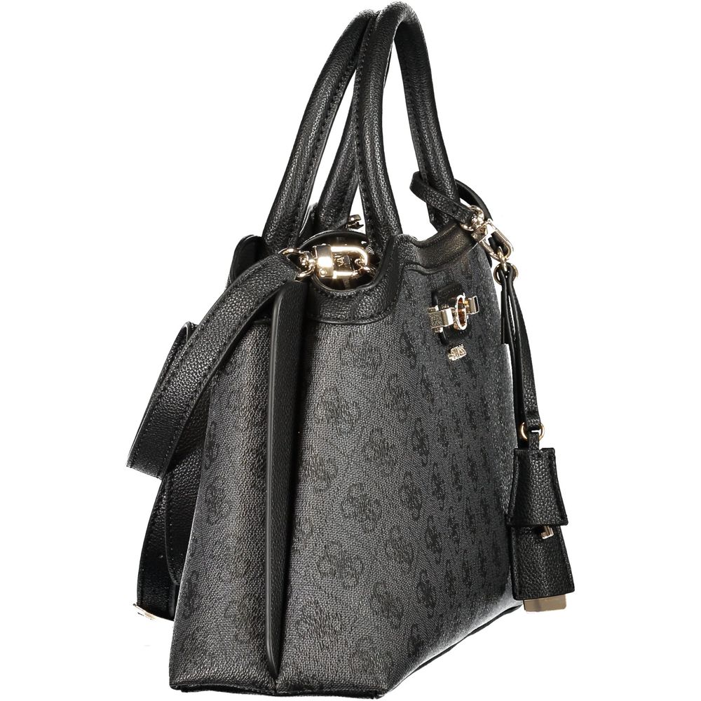 Sac Guess Jeans Nero en polyuréthane pour femme avec anses et bandoulière réglable