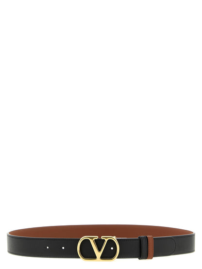 Valentino Garavani Black Regular Calfskin Belt
