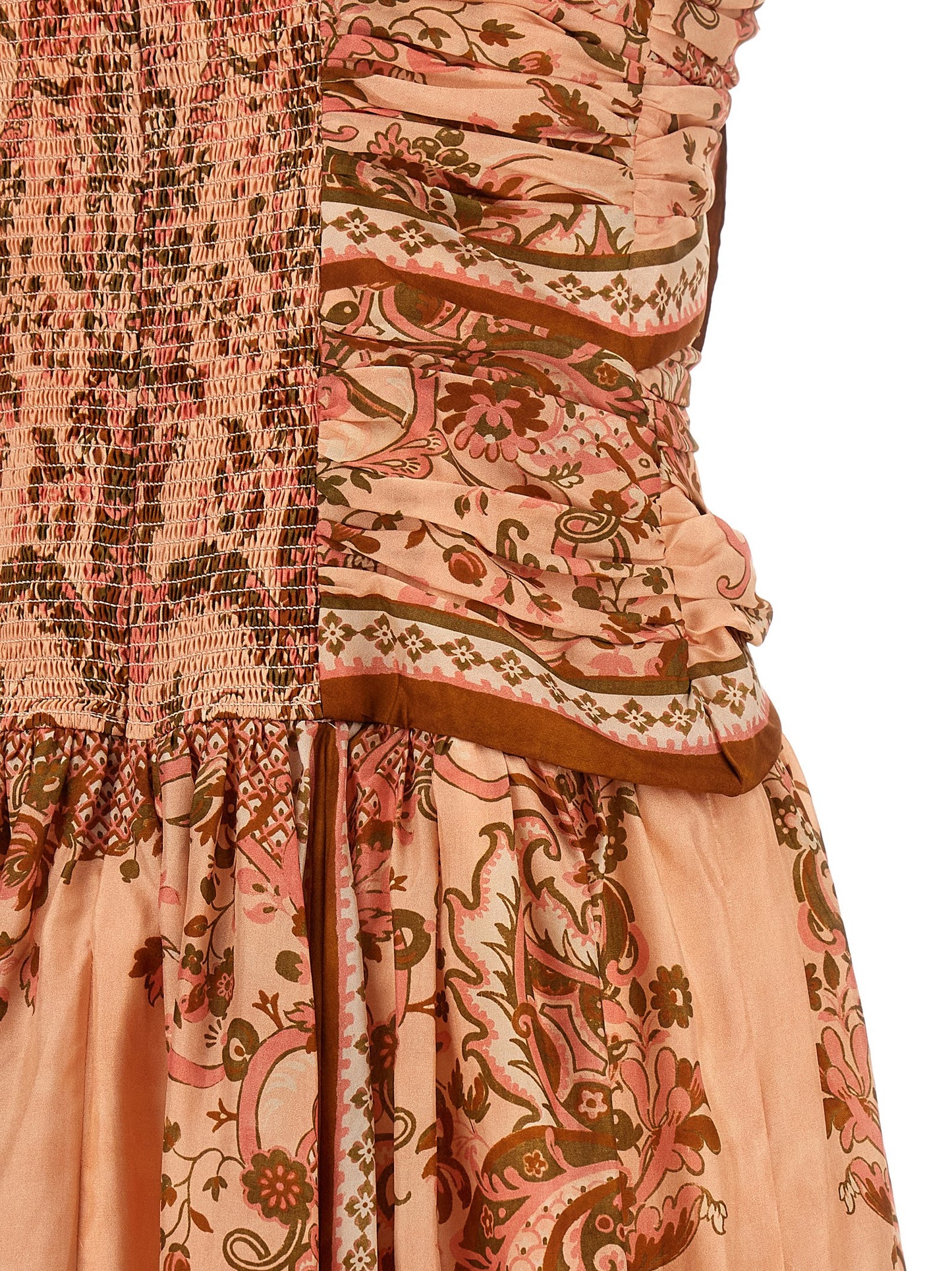 Vestido midi de seda multicolor de Zimmermann