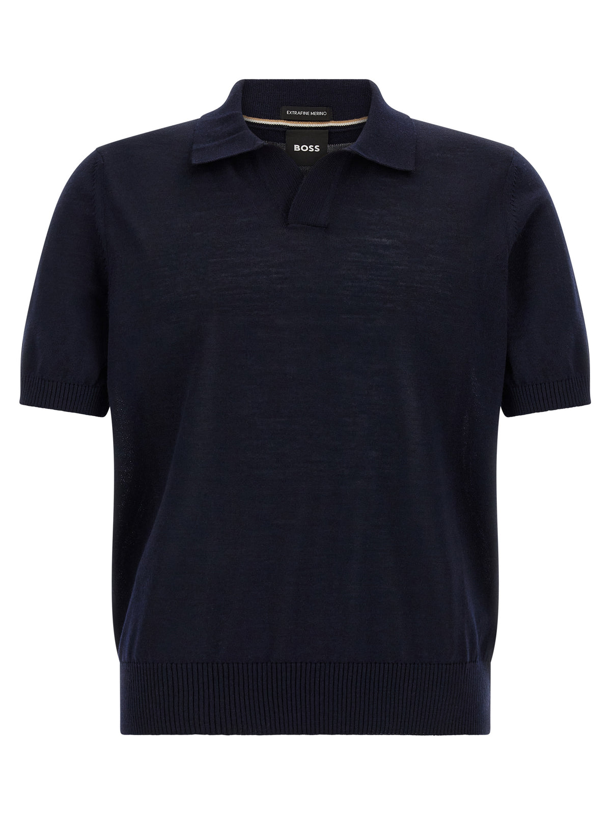 Hugo Boss Virgin Merino Wool Polo H-Lantoni Blue