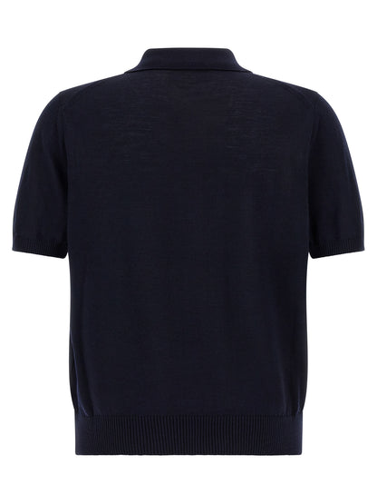 Hugo Boss Virgin Merino Wool Polo H-Lantoni Blue
