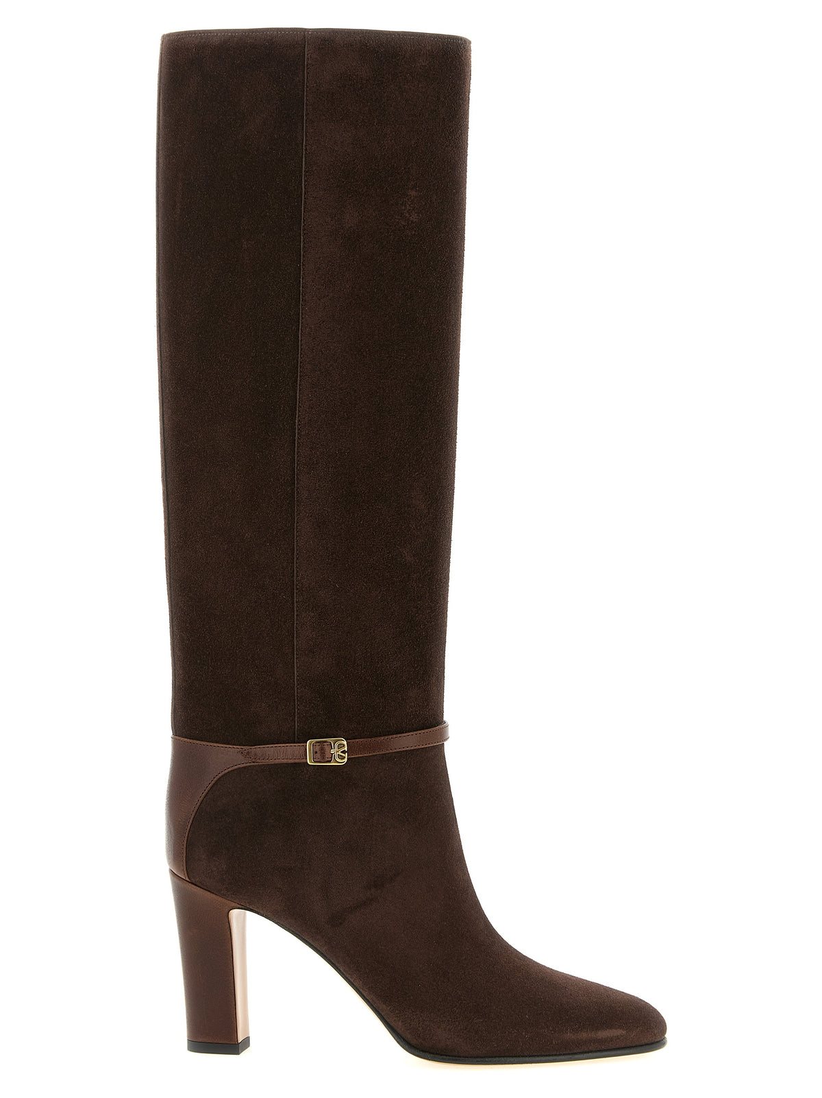 Valentino Garavani Pattie Brown Leather Tall Boots
