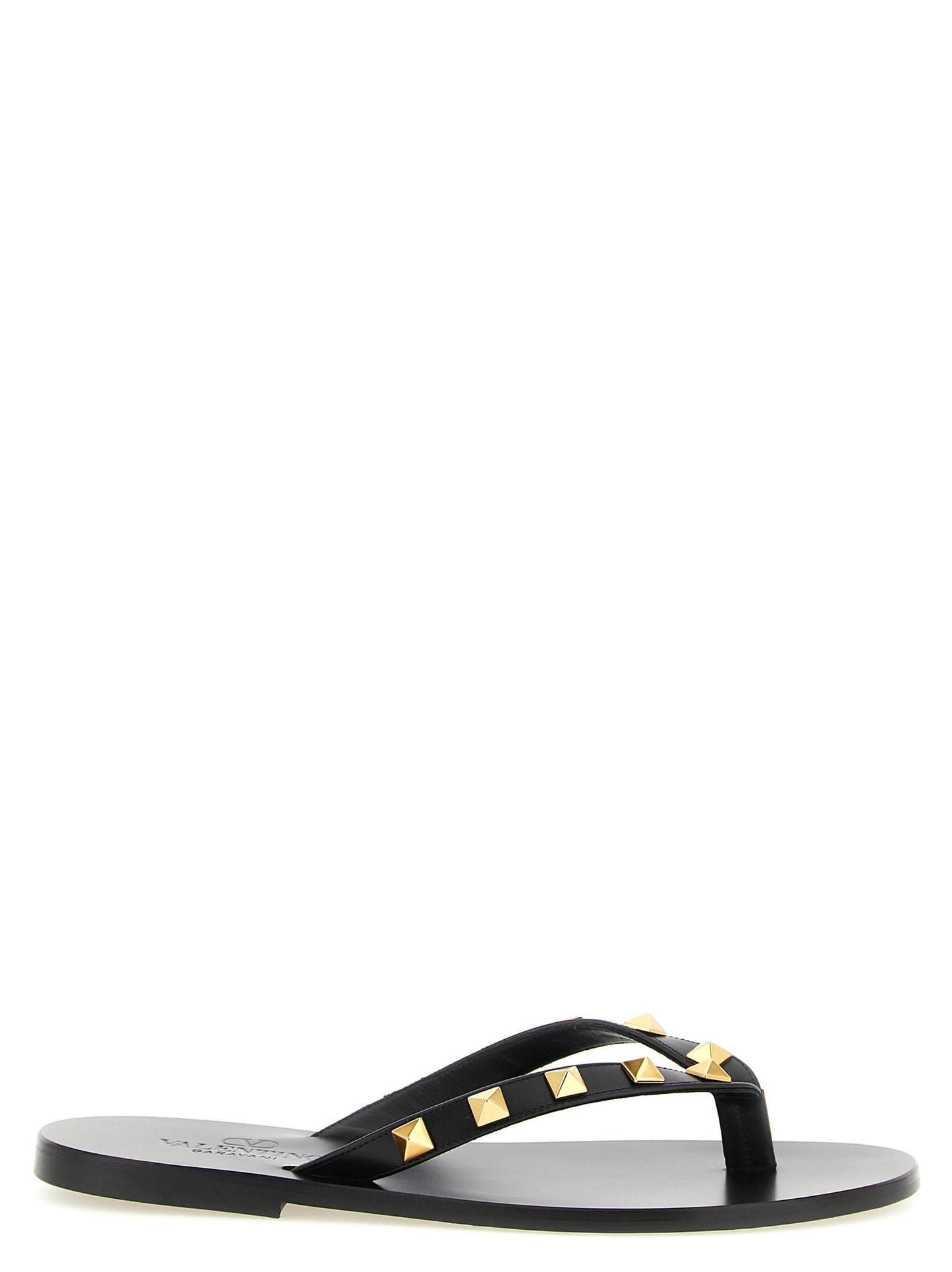 Mules Rockstud Valentino Garavani en cuir de veau noir