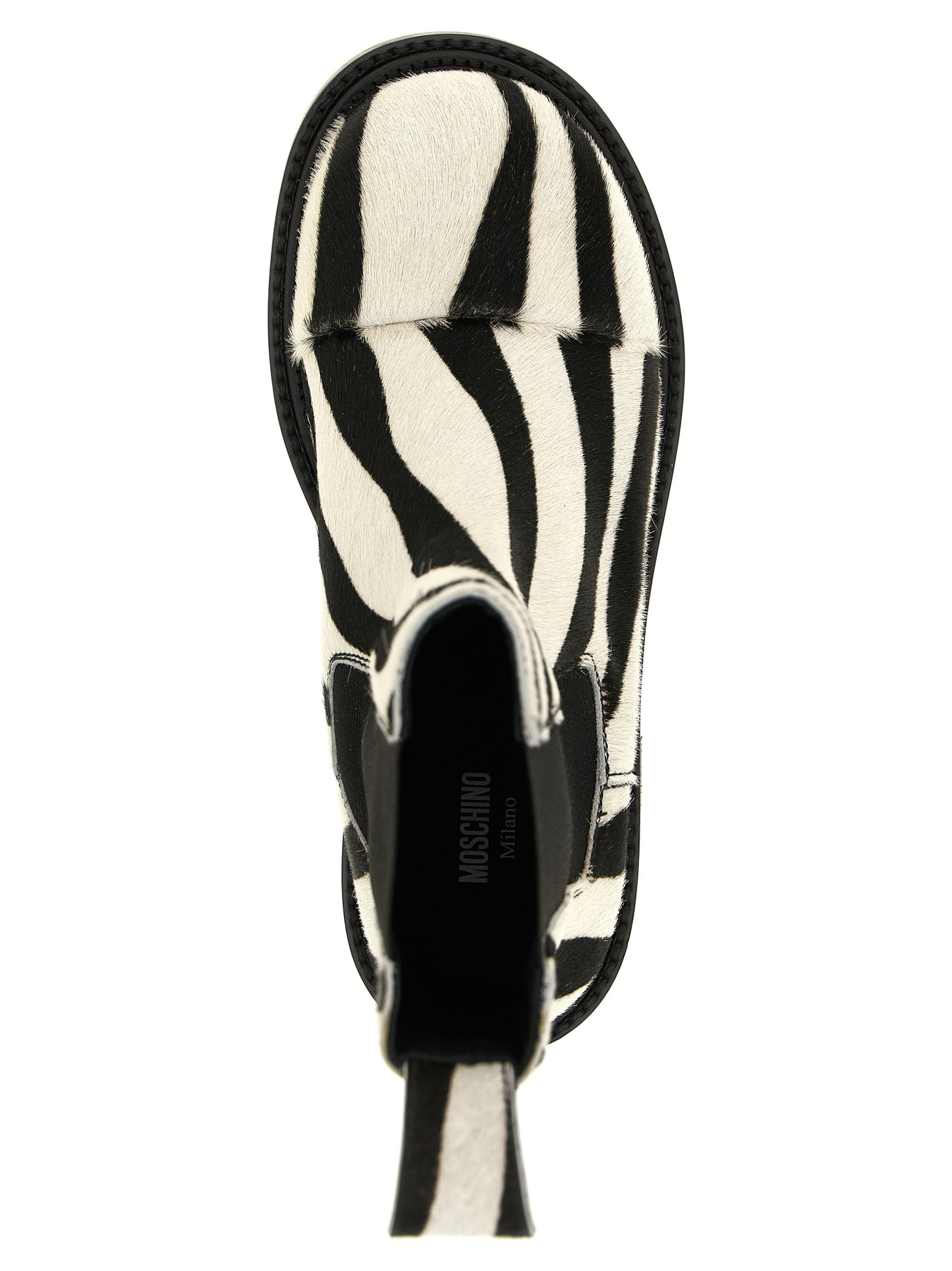 Moschino Bicolor Calfskin Ankle Boots