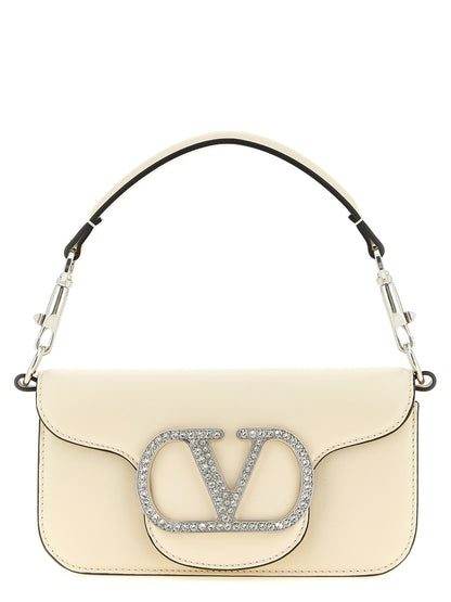 Bolso de hombro Valentino Garavani de piel de becerro blanca