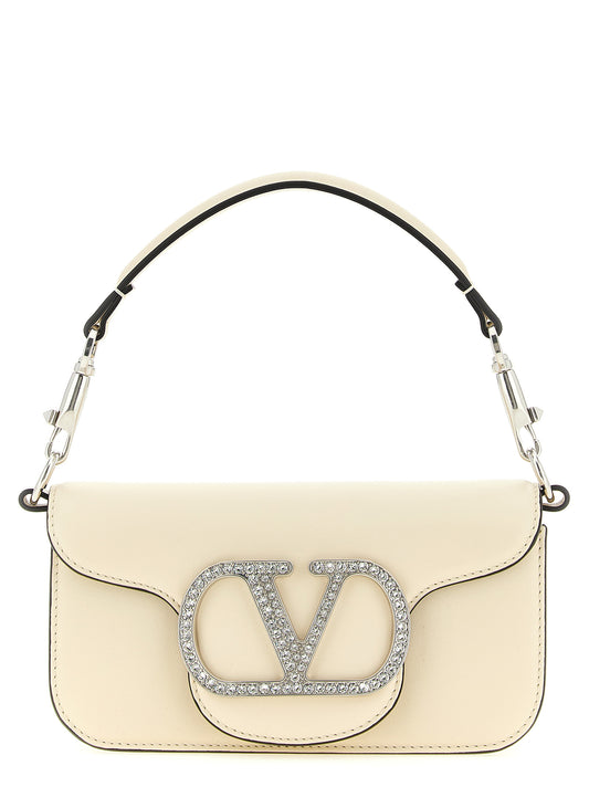 Bolso de hombro Valentino Garavani de piel de becerro blanca