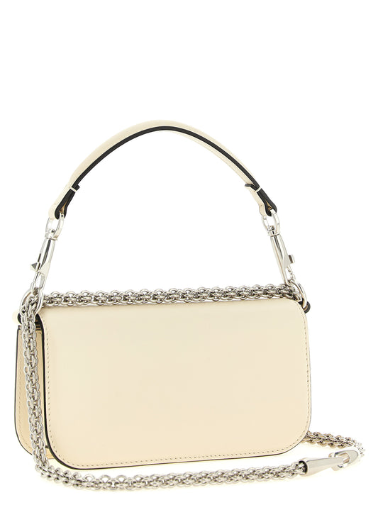Bolso de hombro Valentino Garavani de piel de becerro blanca