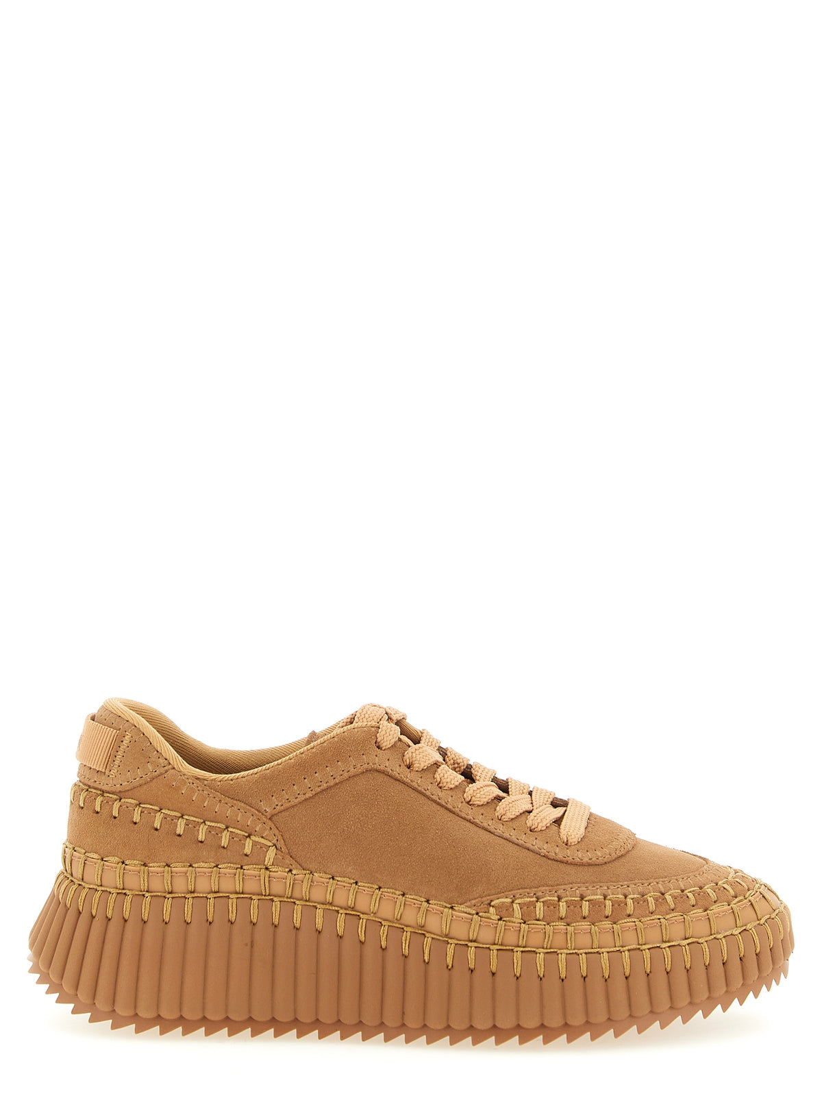 Chloé Zapatillas De Plataforma De Poliéster En Beige