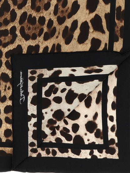 Pañuelo de seda marrón Dolce & Gabbana