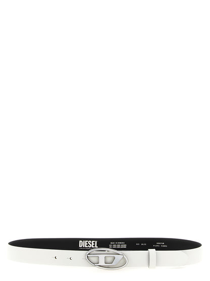 Diesel B-1DR 25 Regular White Leather Belt