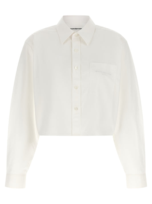 Blusa blanca de algodón de Alexander Wang