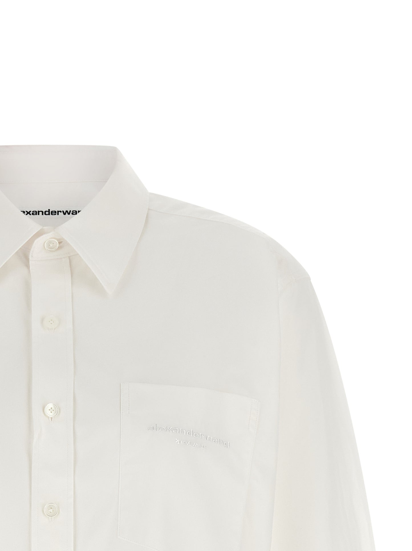 Blusa blanca de algodón de Alexander Wang