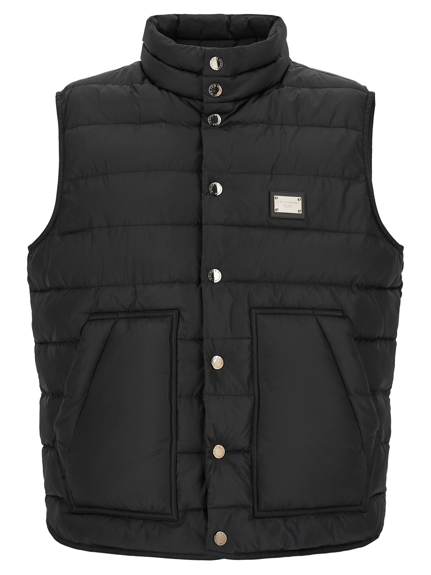 Dolce & Gabbana Chaqueta Sin Mangas De Poliéster Negra