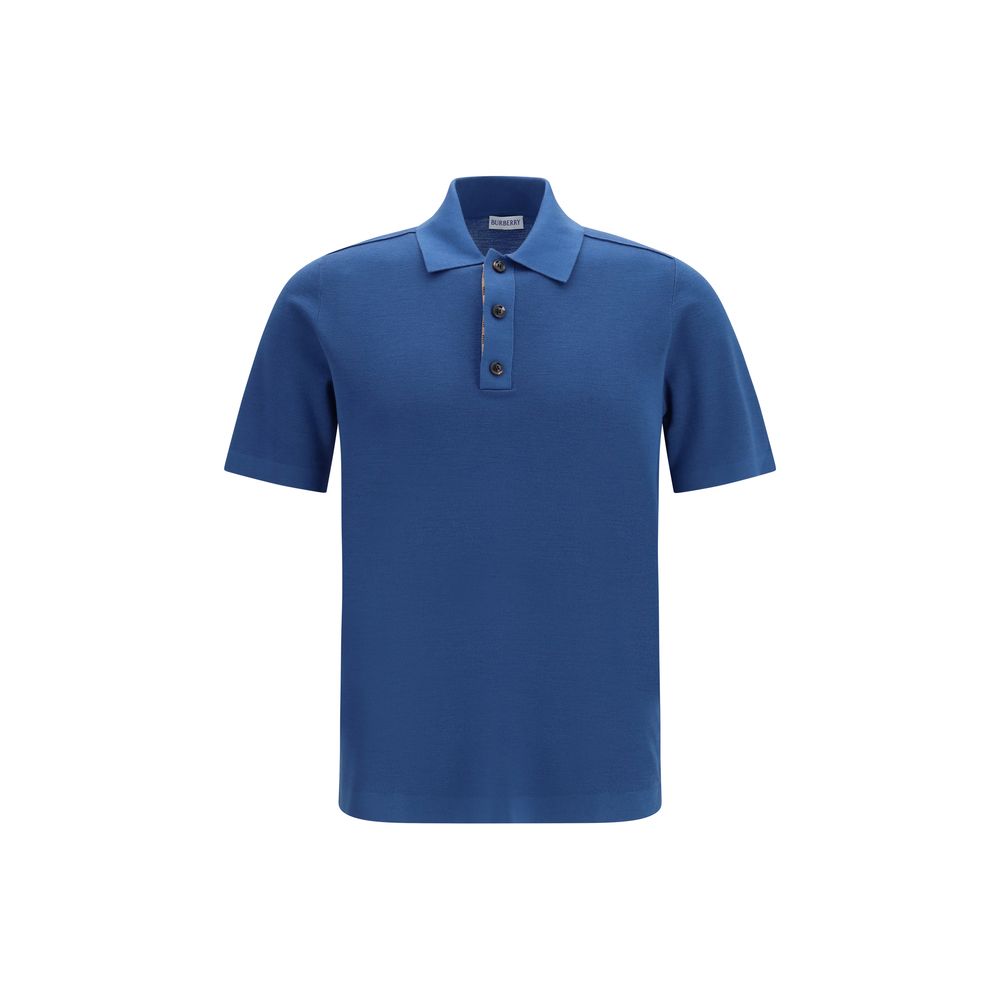 Camiseta polo Burberry de lana azul Aries con ovejas