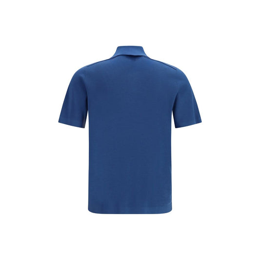 Camiseta polo Burberry de lana azul Aries con ovejas