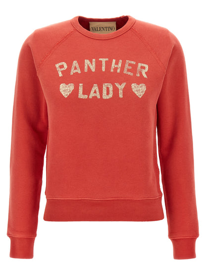 Sweat-shirt rouge en coton Valentino Garavani