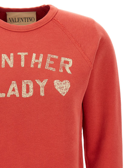 Sweat-shirt rouge en coton Valentino Garavani