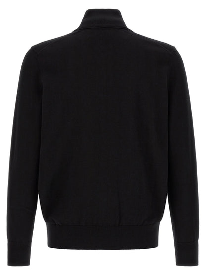 Cardigan en coton noir Hugo Boss