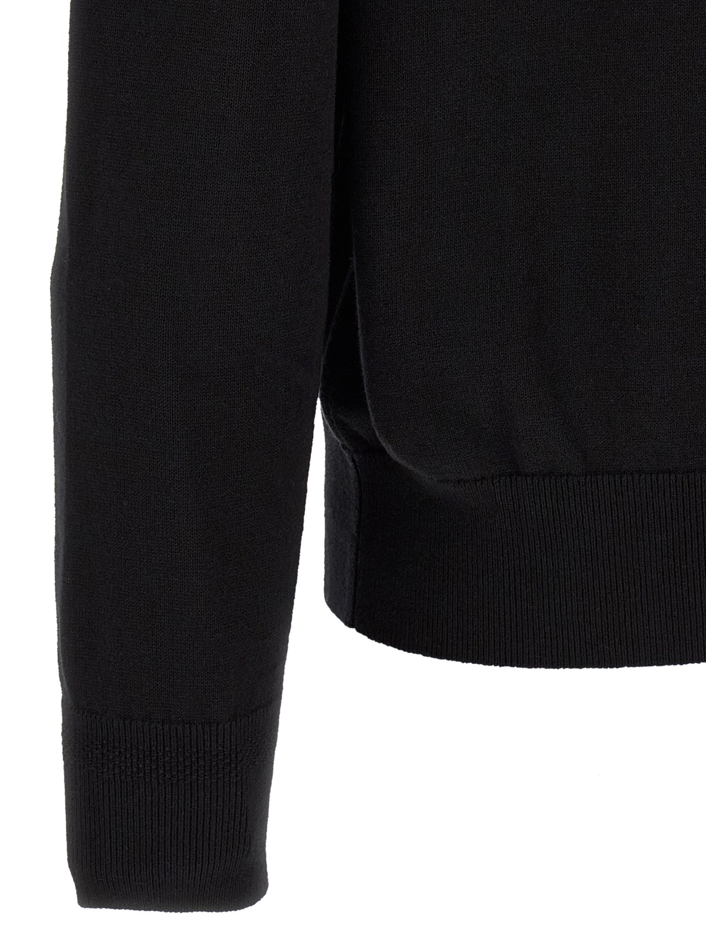 Cardigan en coton noir Hugo Boss