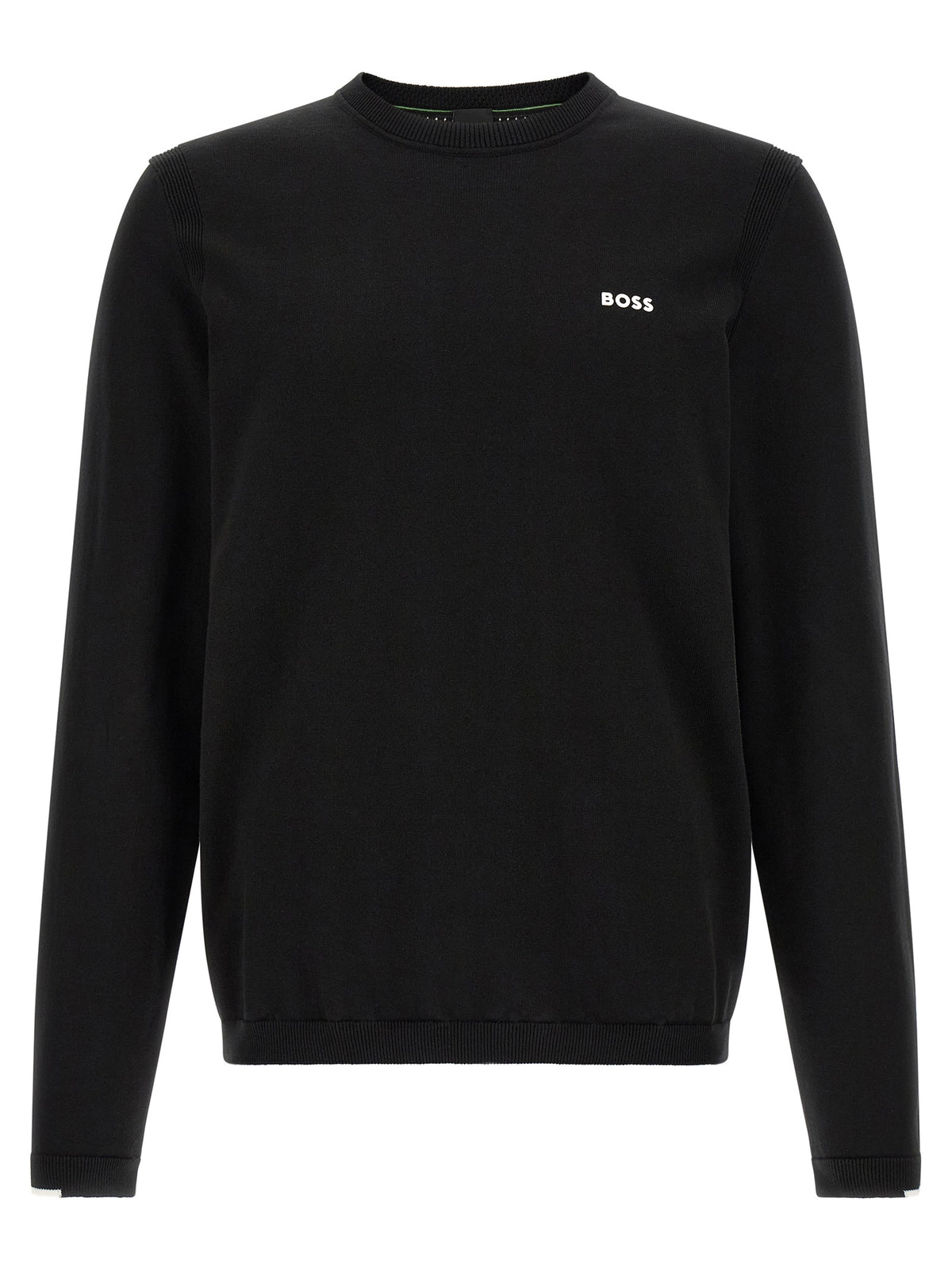 Hugo Boss Ever Black Cotton Knit Cardigan