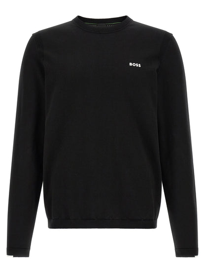 Hugo Boss Ever Black Cotton Knit Cardigan
