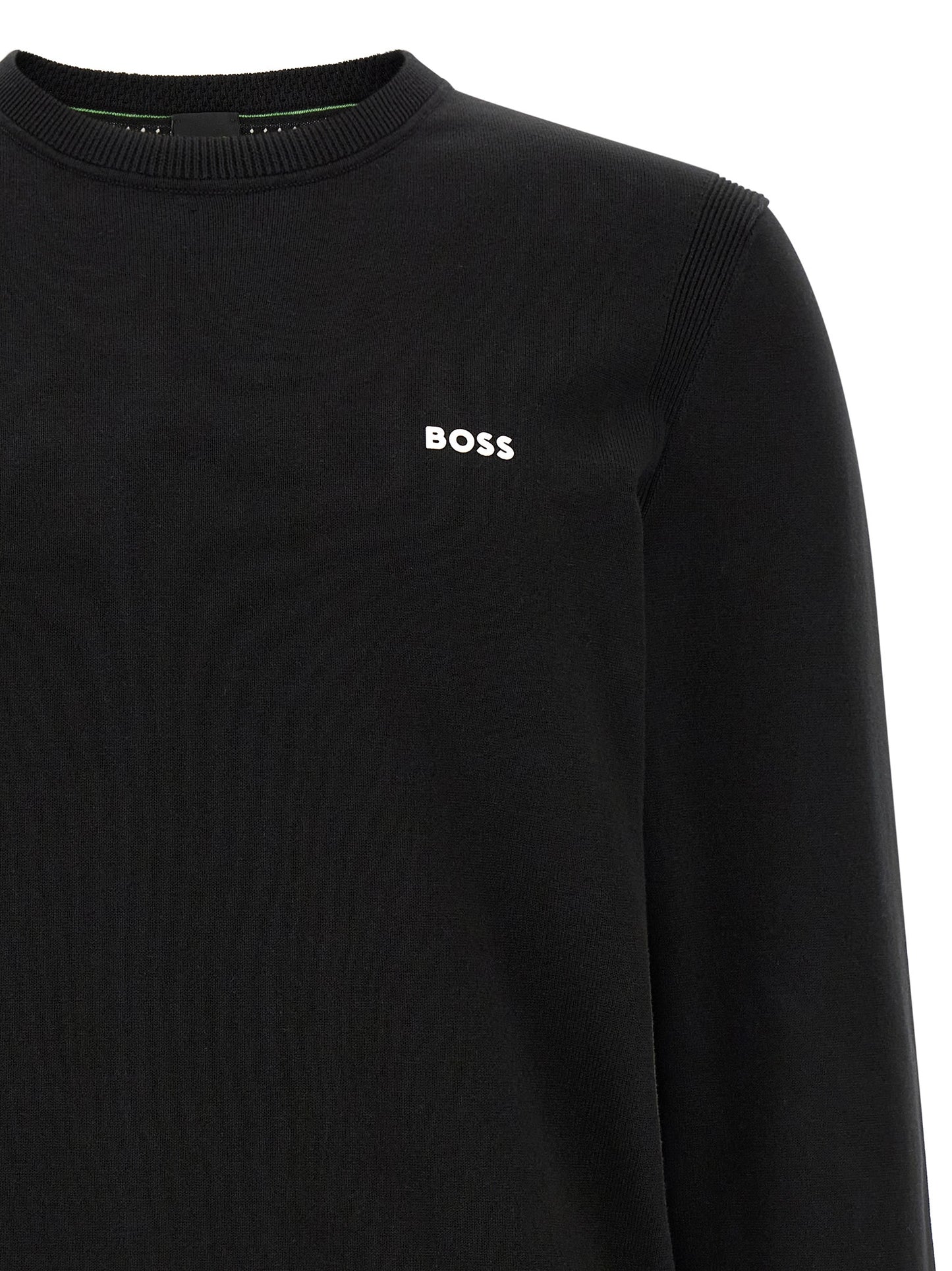 Hugo Boss Ever Black Cotton Knit Cardigan