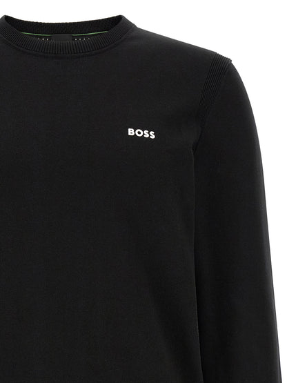 Hugo Boss Ever Black Cotton Knit Cardigan