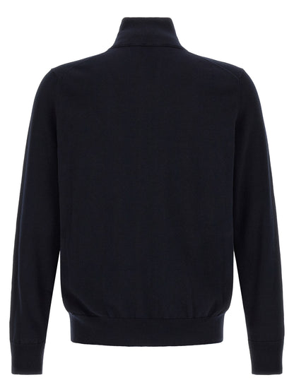 Hugo Boss Cardigan Régulier En Coton Bleu