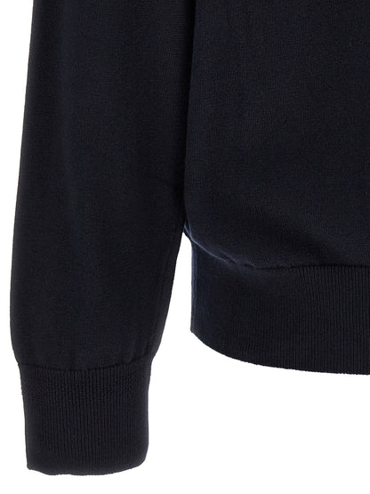 Hugo Boss Cardigan Régulier En Coton Bleu