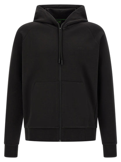 Sweat-shirt Hugo Boss en coton noir basique moderne